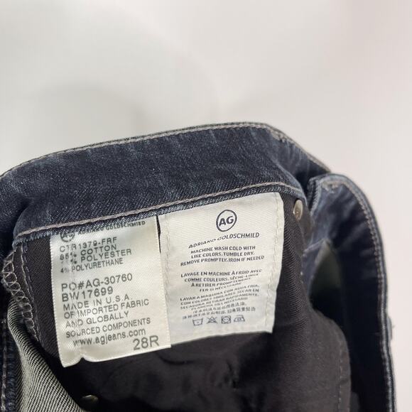 AG Adriano Goldschmied Womens 28 Farrah High Rise Skinny Jeans Dark Wash Cotton - Picture 8 of 9